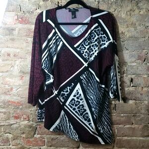 ALFANI Woman's blouse  size large animal print